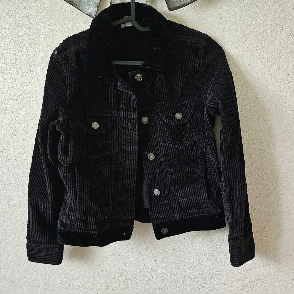 J.jill Black Corduroy Women's Barn Casual Jacket Size XXS.